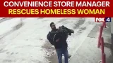 Convenience store manager saves homeless woman from winter storm