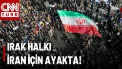 Irak'ta İran Rejimine Büyük Destek! Halk Meydanlara İndi, ABD ve İsrail'e Karşı Gösteri Düzenledi