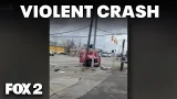 Violent Detroit ambulance crash sends several to the hospital