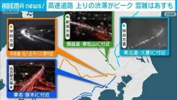 高速道路 各地で激しい渋滞 上りピークに 混雑あすも(2026年1月2日) 高速道路 各地で激しい渋滞 上りピークに 混雑あすも(2026年1月2日)