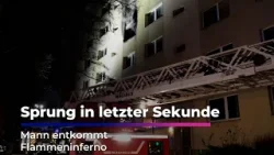 Sprung in letzter Sekunde - Mann entkommt Flammeninferno