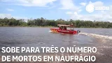 Sobe para três o número de mortos no naufrágio em Manaus