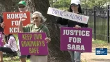 Sign-waving honors Sara Yara and importance of safe driving