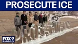 Sculpture proclaiming ‘Prosecute ICE’ unveiled at Minnesota Capitol