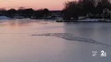 Crews rescue two people who fell through ice on Gunpowder River