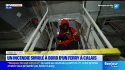 Un incendie simulé dans le cadre d'un exercice à bord d'un navire transmanche à Calais