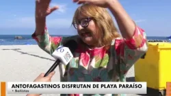 Bañistas disfrutan de Playa Paraíso Antofagasta