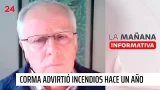 Corma advirtió hace un año sobre incendios catastróficos | 24 Horas TVN Chile Corma advirtió hace un año sobre incendios catastróficos | 24 Horas TVN Chile