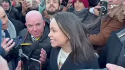 "Es un día histórico", así calificó Machado su visita a Washington