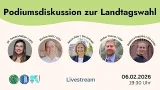 Nachhaltigkeit, Klima, Umweltschutz | Podiumsdiskussion zur Landtagswahl 2026 Nachhaltigkeit, Klima, Umweltschutz | Podiumsdiskussion zur Landtagswahl 2026