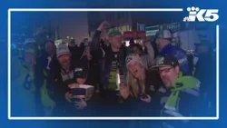 Seahawks fans triumphant in SoDo after win over 49ers
