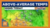 High pressure shifts, temps could slide down across Phoenix