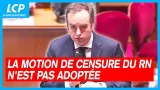 La motion de censure du RN contre le gouvernement Lecornu n'est pas adoptée - 27/01/2026 La motion de censure du RN contre le gouvernement Lecornu n'est pas adoptée - 27/01/2026