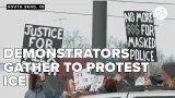 Demonstrators gather to protest ICE