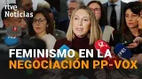 NEGOCIACIONES PP-VOX | GUARDIOLA: "DEFIENDO el FEMINISMO que DEFIENDE VOX" | RTVE Noticias