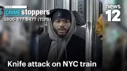 Surveillance video shows person wanted after knife attack on A train in Brooklyn | News 12
