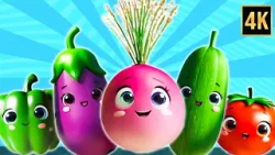Five Little Vegetables Song - Vehicle Rhymes & Educational Songs for Kids