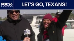 Texans fans pump for Patriots game