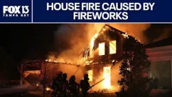 Florida home destroyed by fire caused by fireworks