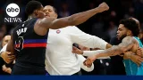 NBA on-court brawl leads to 4 player suspensions