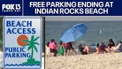 Free beach parking ending at Indian Rocks Beach