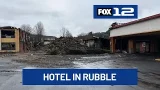 Kelso Red Lion Hotel partially reduced to rubble after fire Kelso Red Lion Hotel partially reduced to rubble after fire