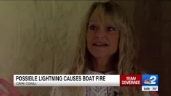 Possible lightning strike causes Cape Coral boat to burst into flames