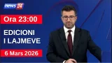 6 Mars 2026 Edicioni  i Lajmeve në News24 në studio Renaldo Salianji (Ora 23:00)