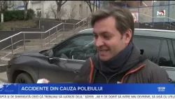 Poleiul a paralizat traficul pe mai multe şosele din ţară: accidente şi drumuri blocate