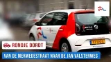 Rondje Dordt rijdt van de Merwedestraat naar de Jan Valsterweg