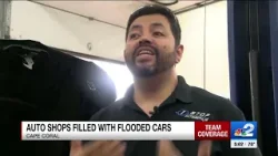 Cape Coral auto shops filled with flooded cars