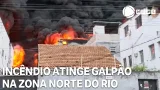 Incêndio atinge loja de peças em Ramos, zona norte do Rio