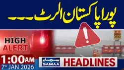 High Alert Issued | Weather Update | 01 AM Headlines | 07 Jan 2026| Samaa TV