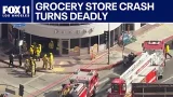 Deadly crash reported at Westwood grocery store