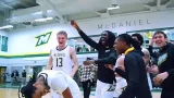 McDaniel College player hits half-court buzzer beater to keep playoff hopes alive