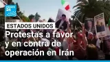 Estados Unidos: protestas a favor y en contra de la operación "Furia Épica" en Irán Estados Unidos: protestas a favor y en contra de la operación "Furia Épica" en Irán
