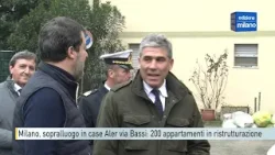 Casa, sopralluogo del ministro Salvini nelle case Aler di via Bassi a Milano: lavori fino ad aprile