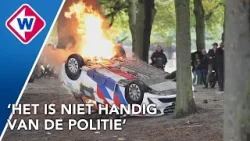 Achttien maanden cel geëist voor brandstichting politieauto met asielrellen