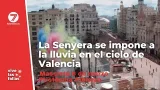 Mascletá 06/03/26: La Senyera se impone a la lluvia en el cielo de Valencia