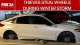 Thieves steal wheels during winter storm Thieves steal wheels during winter storm