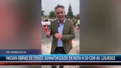 Inician obras de cruce semaforizado en Ruta H 30 con Avenida Lourdes, en Rancagua