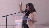 Rep. Jasmine Crockett speaks at Not My Presidents Day protest