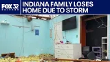 Семья из шести человек из Индианы потеряла свой дом из-за шторма.