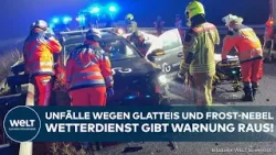 DEUTSCHLAND: Glatteis und Frost-Nebel! Viele heftige Unfälle und Verletzte! Wetterdienst warnt