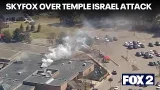 SkyFOX over the attack on Temple Israel in West Bloomfield