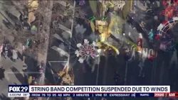 Mummers String Band competition suspended due to winds