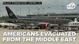 88 Americans evacuated from the Middle East arrive at Dulles airport Sunday