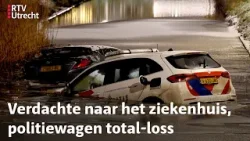 Gestolen auto en politiewagen belanden in ijskoud water na achtervolging | RTV Utrecht
