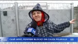 O casă din Ulmu a ars până în temelii, după ce pompierii nu au putut ajunge din cauza ghețușului