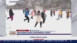 National Mall snowball fight